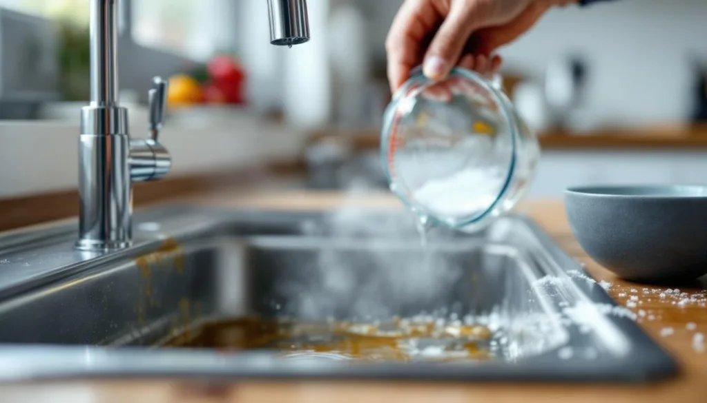 ein experte zeigt eine einfache methode, wie man mit salz und heißem wasser fett im abfluss effektiv entfernt. schnell, günstig und umweltfreundlich!