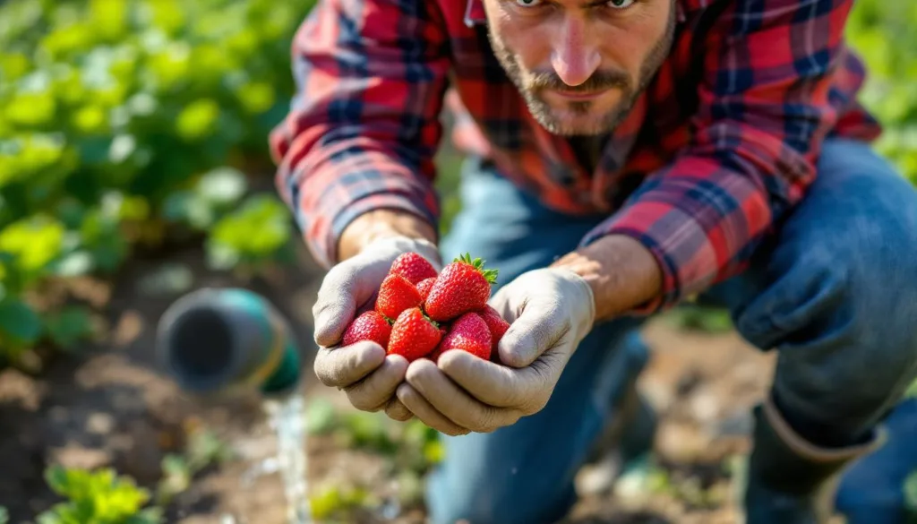ein erfahrener obstbauer erklärt, warum leitungswasser nicht ausreicht, um erdbeeren gründlich zu reinigen, und gibt tipps für saubere und sichere früchte.