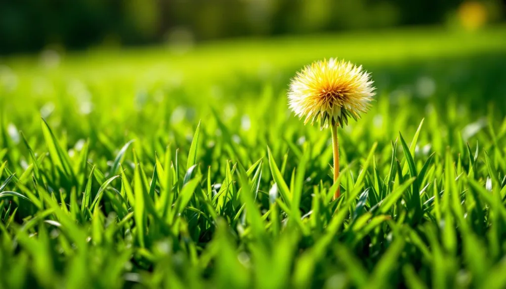 erfahren sie, wie eine gelbe blüte ihnen den idealen zeitpunkt zum rasen mähen und düngen anzeigt – kein gießen oder düngen mehr nötig für einen perfekten rasen.