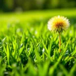 erfahren sie, wie eine gelbe blüte ihnen den idealen zeitpunkt zum rasen mähen und düngen anzeigt – kein gießen oder düngen mehr nötig für einen perfekten rasen.