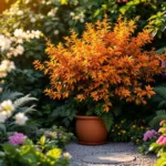 entdecken sie, wie ein oranger strauch kleine gärten verschönert und ihnen lebendige farbe sowie charmante akzente verleiht.